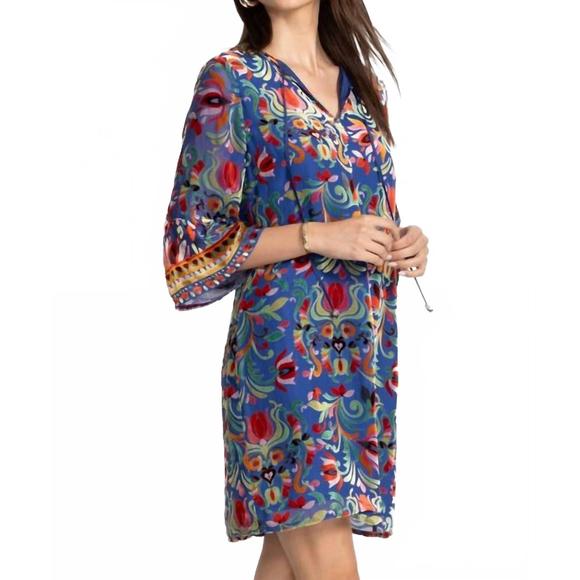 NEW JOHNNY WAS sofiya dress in primula burnout
